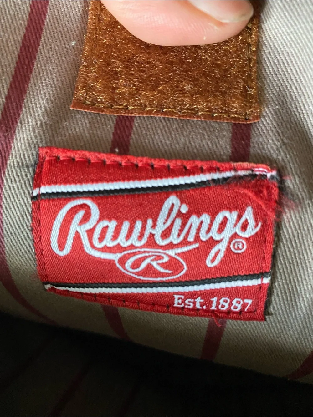 Rawlings Tan Leather Backpack with Front Zip Pocket